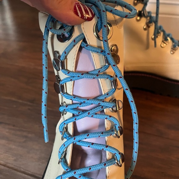 Larroude Winter white Leather boots-NWOT Size 9.5 - Picture 6 of 13